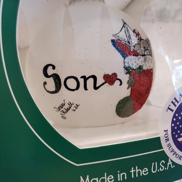 Swarovski Crystal Christmas Ornament Heart Gifts by Teresa Ornament Son Stocking - Picture 3 of 16